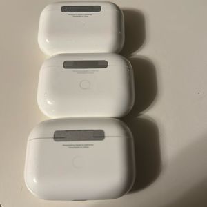 THREE USED APPLE AirPod Pro Charging Cases ONLY